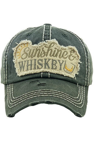 Sunshine and Whiskey baseball hat