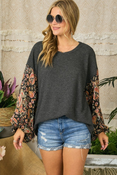 Paisley Long Sleeve Top