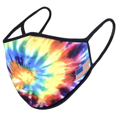 Tie Dye Bright Colors Face Mask - Set of 2