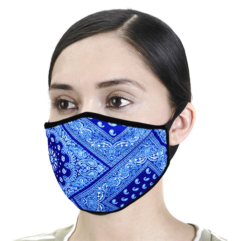Royal Blue Bandana Face Mask - Set of 2