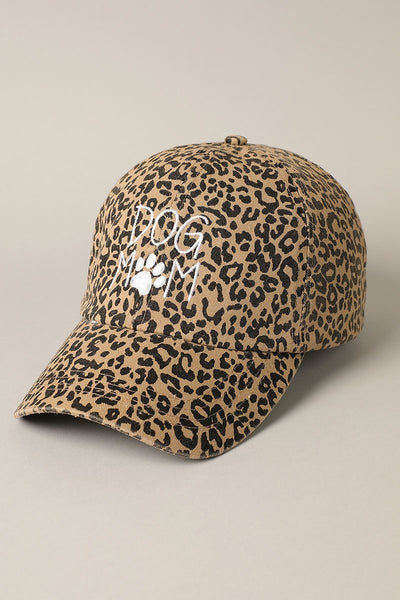 Dog Mom Leopard Hat