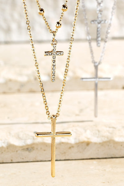 Gold Layered Cross Necklace
