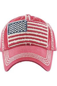 American flag baseball hat