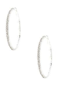 Silver rhinestone earrings